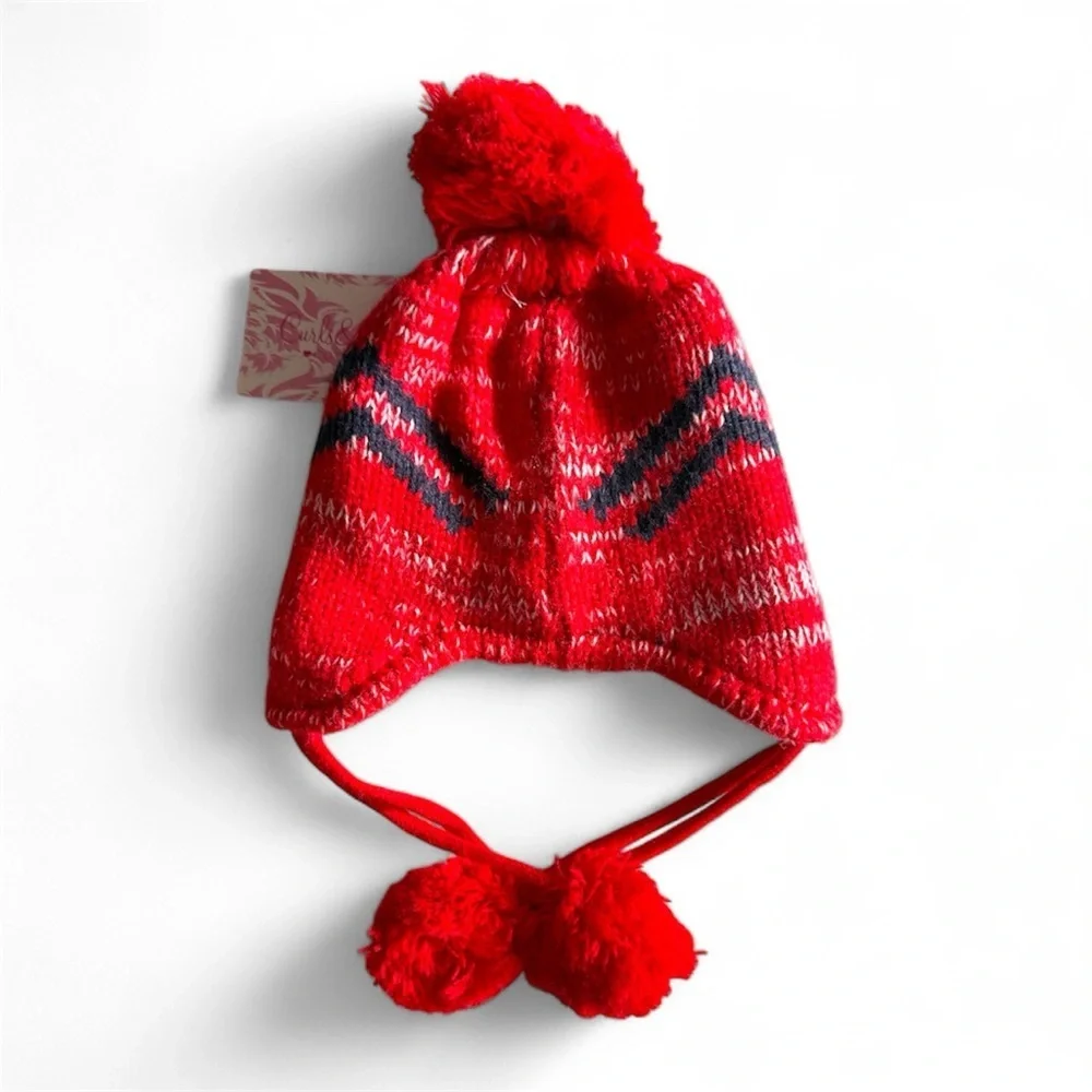 Curls & Pearls Cozy Infant Beanie Hat. New with tags .